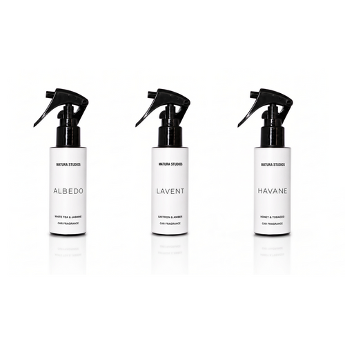 Matura Studios autoparfum set met Albedo, Lavent en Havane
