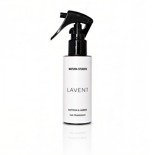 Lavent autoparfum van Matura Studios – saffraan en amber